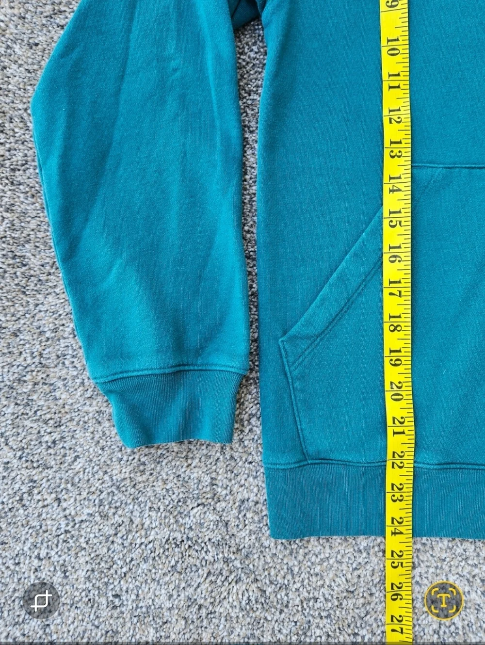 Carhartt Midweight Graphic Hoodie Teal Pullover Sweatshirt Kids Girls Size XL 14